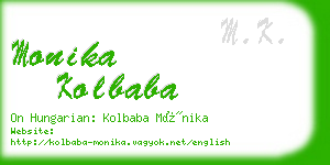 monika kolbaba business card